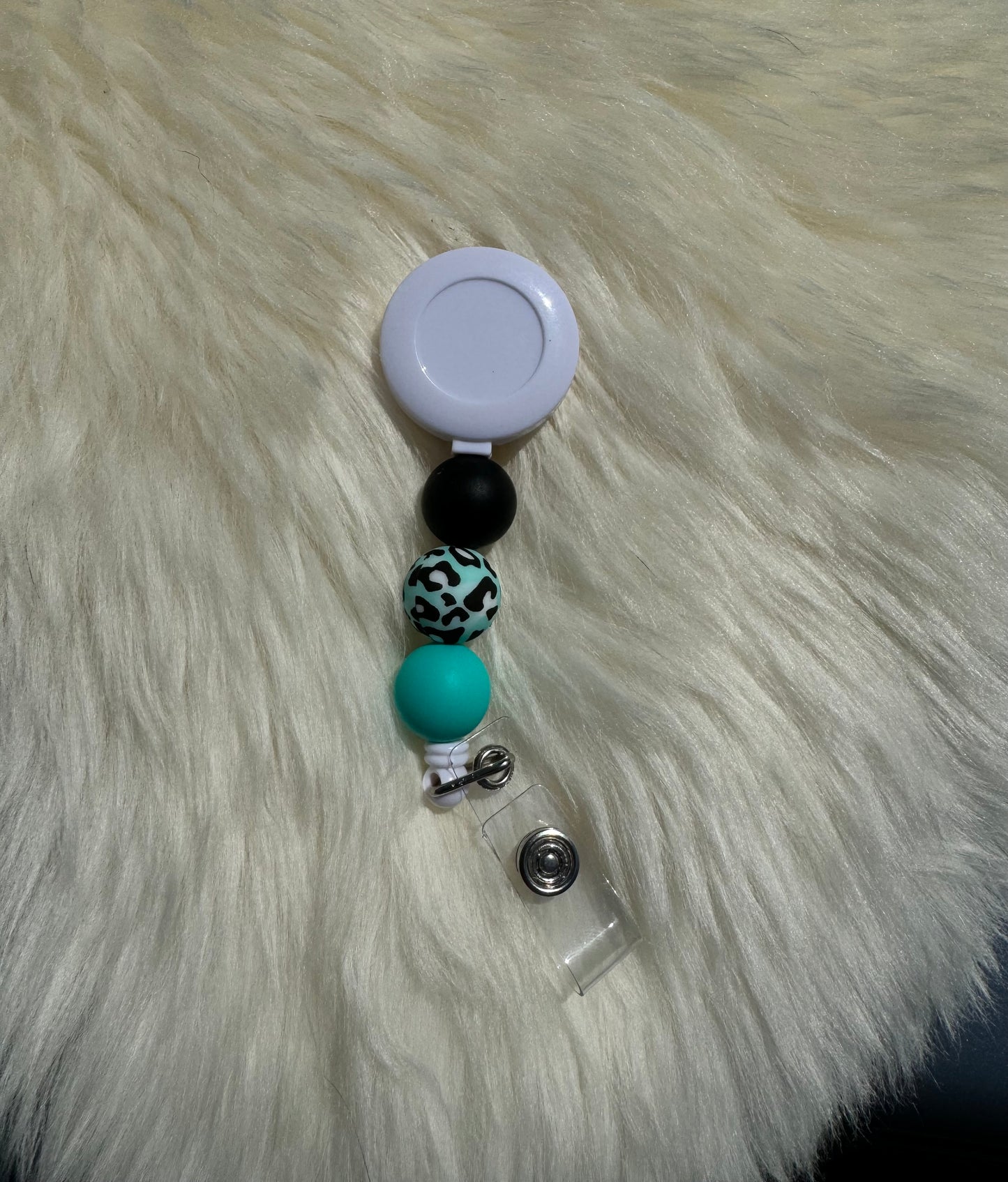 Blue Cheetah Badge Reel