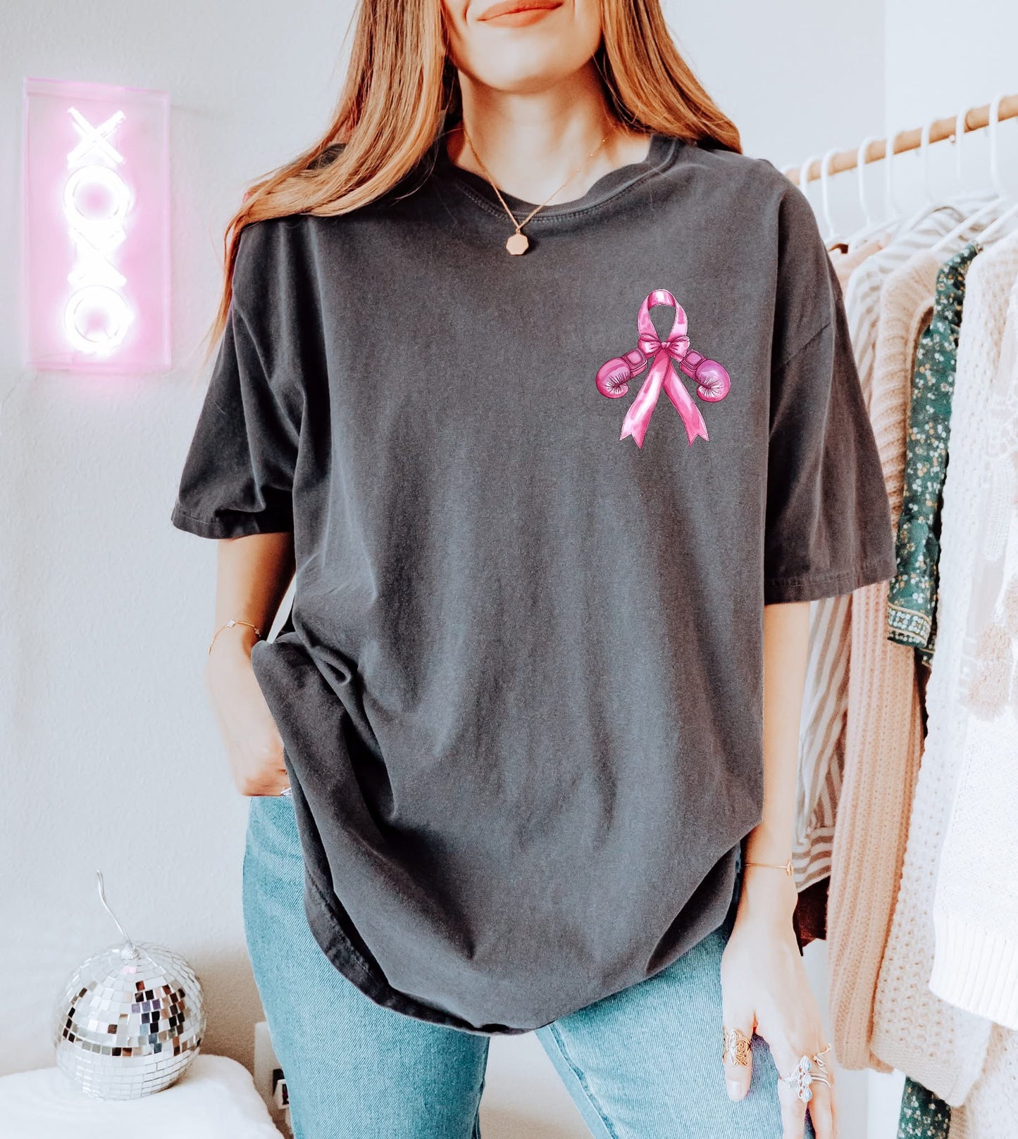 Pink Ribbon-Punching Bags